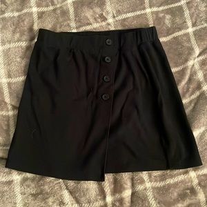 So black mini skirt with buttons